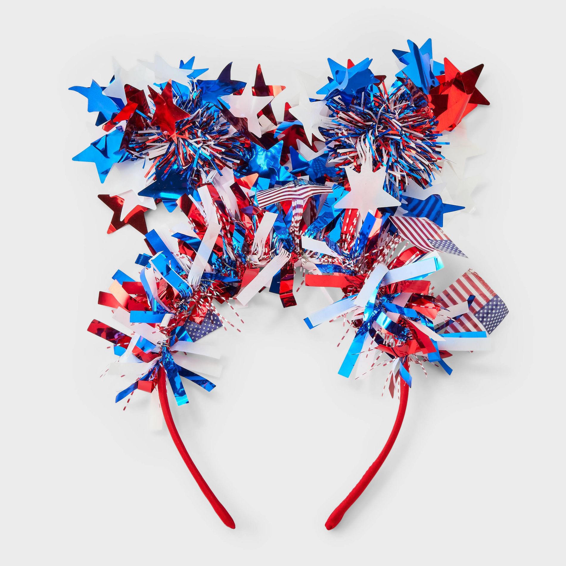 Americana Light-Up Head Bopper with Flags - Red/While/Blue