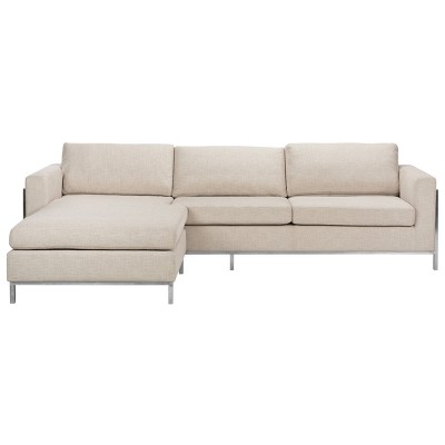 Camila Poly Blend Sectional Off-White - Safavieh