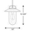 Progress Lighting Beaufort 1-Light Hanging Lantern, Steel, Black Finish, Clear Seeded Glass Shade - 3 of 4