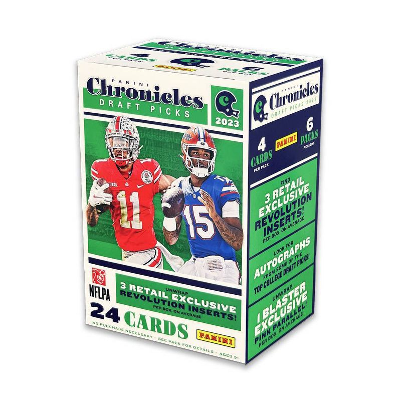 2023 Panini Draft Pick Chronicles Football Trading Card Blaster Box, 1 of 4