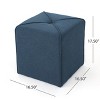 Vynxaria Versatile Square Ottoman for Extra Seating and Relaxation£¬Navy Blue - 4 of 4