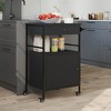 vidaXL Kitchen Trolley Black 22 in.x16.9 in.x35.2 in. Engineered Wood - 4 of 4