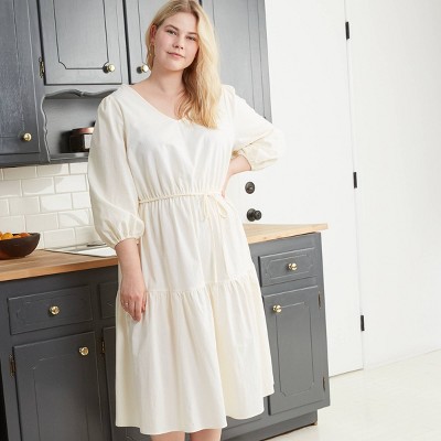 women's plus size ivory dress