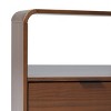 GlasFlength Nightstands Modern Nightstand Bedroom Nightstand Bedside Table with Drawer Open Shelf for Living Room, Brown, 19.63"*15.75"*24" - 4 of 4