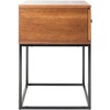 Marquise 1 Drawer Nighstand - Brown - Safavieh. - 3 of 4