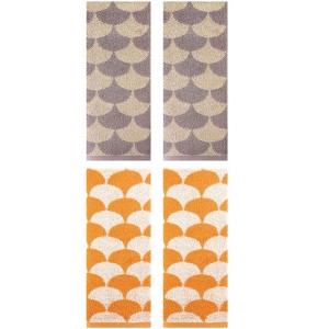 REGALWOVEN Geometric Absorbent Soft Cotton Decorative Hand Towel for Bathroom 4 Pack - 1 of 4