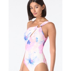 Carmen Marc Valvo Asymmetric One Shoulder One Piece - 1 of 4