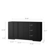 TIRAMISUBEST Sideboard Buffet Cabinet with Storage - Black Mobile File Cabinet - 4 of 4