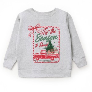 Tis The Season To Read Red Truck - Youth Graphic Sweatshirt - 1 of 4
