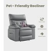 Jojoka Oversized Swivel Rocker Recliner Chair, Manual Reclining Sofa with Cup Holders & Side Pockets, Lazy Armchair for Adults - 4 of 4