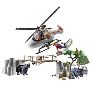 Playmobil 70663 Canyon Copter Rescue Building Set - 1 of 4