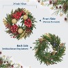 TackView 24Inch Christmas Wreath, Artificial Wreath with Berries, Flowers, Leaves, Holiday Decorations for Indoor Outdoor Mantel Door, Red+Gold - 4 of 4