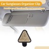 Unique Bargains Universal Car Sunglasses Clip with Magnetic PU Leather 3.15"x2.36" 1 Pc - 3 of 4