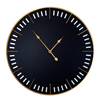 VIP Metal 15 in. Black Wall Clock
