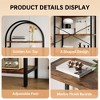 5 Tier Bookcase and Bookshelf, Free Standing Metal Frame Arched Racks, Modern Storage Rack Shelf  for Bedroom Living Room Home Office - 3 of 4