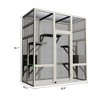 Kumasinova 62.6"/70.5" Outdoor Catio Enclosure with UVproof Roof ,Large Cat House with 6/5 Platforms&2 Nap Rooms,Cat Playpen Shelter for Multiple Cats - 2 of 4