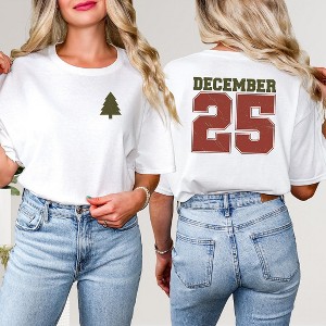 Simply Sage Market Women's December Twenty Fifth Front and Back Short Sleeve Graphic Tee - 1 of 4