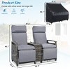Patio Recliner Chair,Adjustable Backrest Patio Reclining Lounge Chairs With Built-In Storage Table,Recliner Chair Patio Furniture-Cuddlewood - 4 of 4