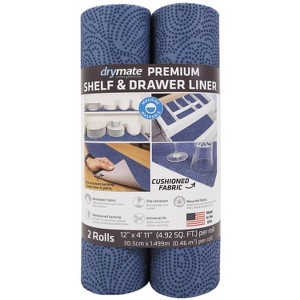 Drymate 12"x59" 2pk Shelf/Drawer Liner - Borage Blue Stucco: Non-Adhesive, Machine Washable, Abstract Pattern - 1 of 4
