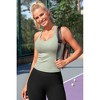 Attraco Women's Ribbed Workout Crop Tops with Built in Bra Yoga Racerback Tank Top Sport Tops Workout Tops - 4 of 4