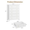 4-Drawer Dresser for Bedroom, White Modern Tall Chest of Drawers - Storage Dresser with Anti-Tip Design - 4 of 4