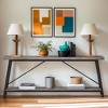 Hommoo 70.9 Inch Long Sofa Table with Shelves - 2 of 4