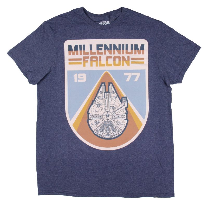 Star Wars Men's Millennium Falcon 1977 Licensed Graphic Adult T-Shirt, 1 of 5