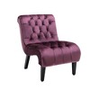 APRILSOUL Velvet Modern Velvet Armless Accent Leisure Chair, Upholstered Fabric Button Comfortable Chair with Wooden Legs - 4 of 4