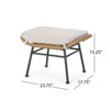 DSVIMOY Patio Ottomans, 2-Piece Outdoor Ottoman, Patio Foot Rest with Cushions, Beige, 23.75"*17.75"*15.25" - 2 of 4