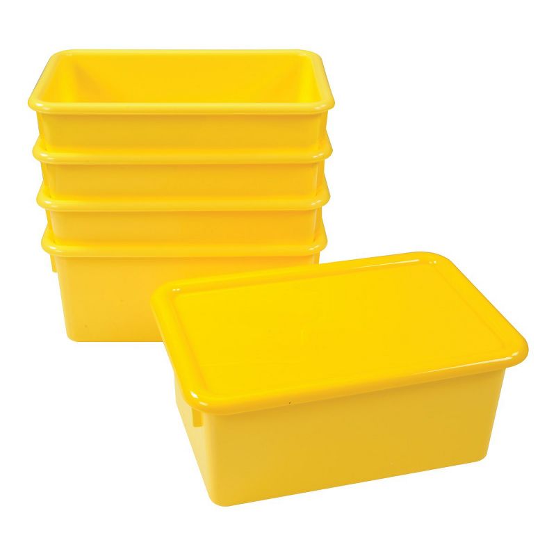 Kaplan Early Learning Storage Bins with Lids - Set of 5, 1 of 2
