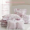 Okak All Size 5-Piece Large Printed Bed Comforter Set with Decorative Pillows,Comfortable Lightweight Comforter Bedding Sets,Machine Washable - 4 of 4
