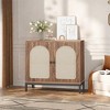 COZONY Rattan Sideboard Buffet Cabinet with Adjustable Shelf, Kitchen Storage Cabinet for Living Room Hallway Entryway - 4 of 4