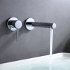 Sumerain Single Handle Left-Handed Wall Mount Bathroom Faucet in Chrome with Brass Rough-in Valve - 2 of 4