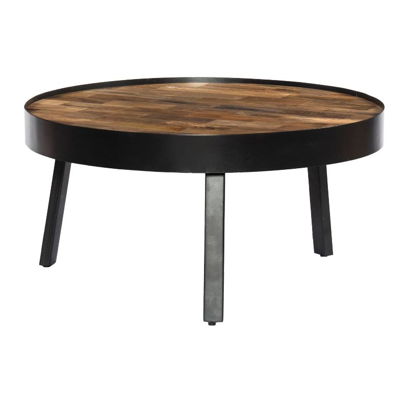 To seek refuge old suspension Mango Wood Round Coffee Table With Metal Tripod Base Brown/black - The  Urban Port : Target