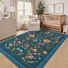 Washable Rugs for Living Room, Non Slip Floral Area Rug - 2 of 4