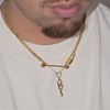 Slate by Rebl Dangle Pendant Chain Necklace  18K Gold Plated Stainless Steel - 3 of 3