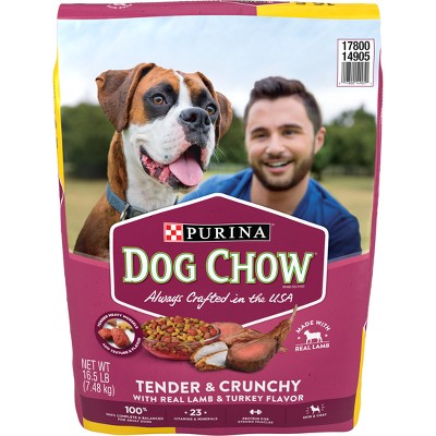Purina Dog Chow Tender & Crunchy with Real Lamb and Turkey Adult Complete & Balanced Dry Dog Food