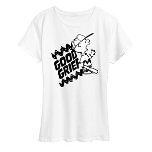 Women's - Peanuts - Good Grief Split Short Sleeve Graphic T-Shirt - 1 of 4