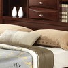 Ireland 91" Queen Bed Espresso - Acme Furniture: Brushed Nickel Hardware, Platform Storage, Microfiber Upholstery - 3 of 4