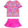 RuffleButts Girls Short Sleeve Ruffle UPF50+ Rash Guard Skirted 2-Piece - 2 of 4