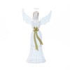 LuxenHome 4.1Ft Angel with Gold Bow Outdoor Holiday Decoration with Lights White, Gold, Brown - 3 of 4