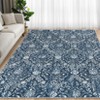 Machine Washable Area Rug Low Pile Vintage Printed Ultra-Thin Non Slip Rugs Stain Resistant Foldable Indoor Carpet for Living Room Bedroom - 3 of 4