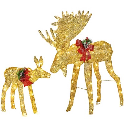 Yaheetech 2 Piece Christmas Moose Family Indoor Decoration Gold Target   GUEST 7a06338e 17d3 4b1d Afee 5c53a42f88df