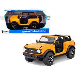 2021 Ford Bronco Badlands Orange Metallic "Special Edition" 1/18 Diecast Model Car by Maisto - 1 of 4