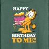 Women's - Garfield - Happy Birthday To Me Lightweight French Terry Wide Neck Long Sleeve Shirt - 2 of 4