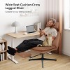 ELECWISH Cross Legged Office Chair with Footrest, Armless Office Desk Chair No Wheels - 3 of 4