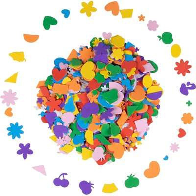 Bright Creations 700 Piece Foam Stickers Arts and Crafts for Kids, DIY Essentials, Assorted Shapes,