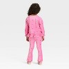 Toddler Girls' 2pc Bluey Bingo Ribbed Velour Top and Pants Set - Pink - 2 of 4