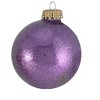 Christmas By Krebs - 67mm / 2.625" Designer Glass Baubles [8 Pieces] - Purple Sparkle - 2 of 3