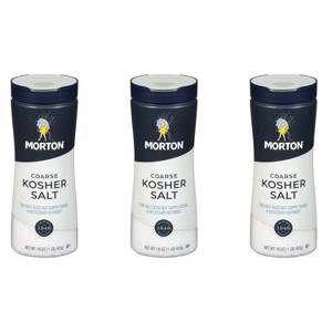 Morton Salt Kosher Coarse Salt, 16oz (Pack of 3) - 1 of 3